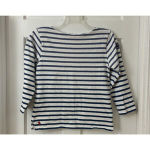 Lauren Ralph Lauren Navy and White Striped Blouse